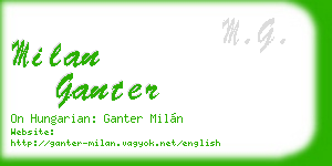 milan ganter business card